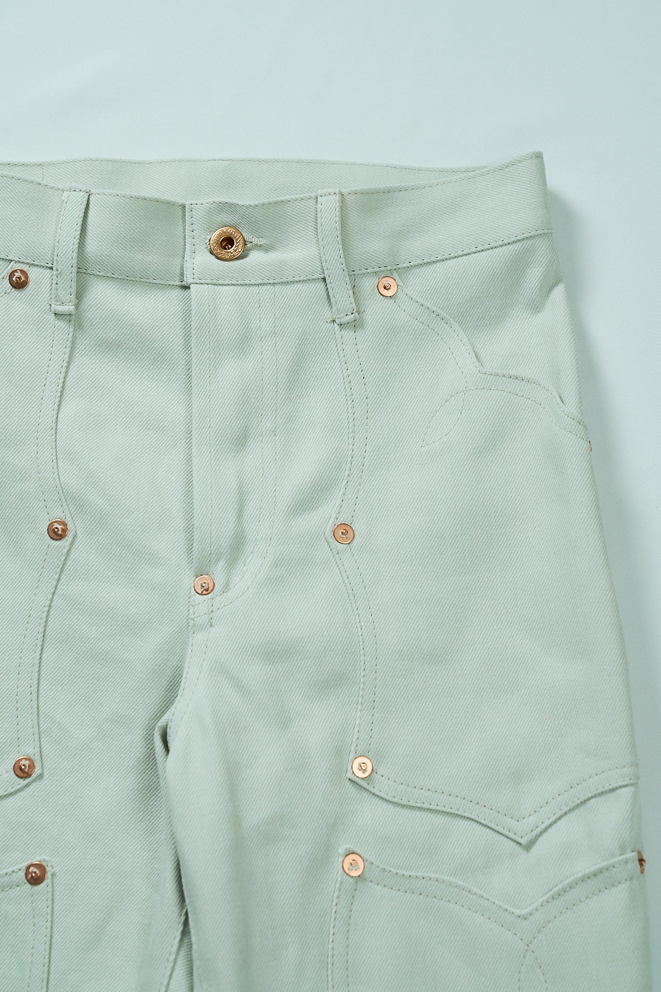 SWEEP Wknee BELL BOTTOM PANTS -White -