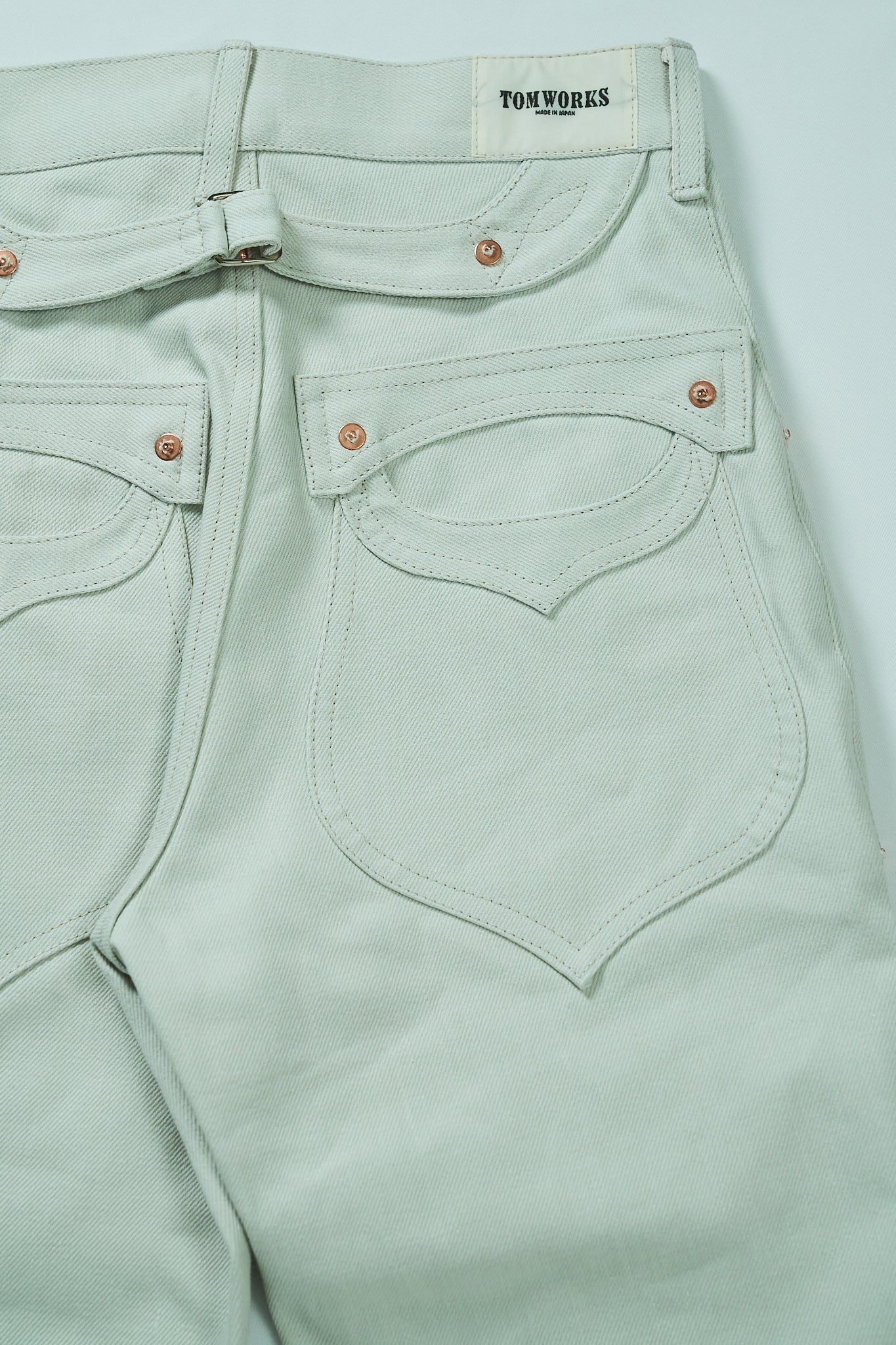SWEEP Wknee BELL BOTTOM PANTS -White -