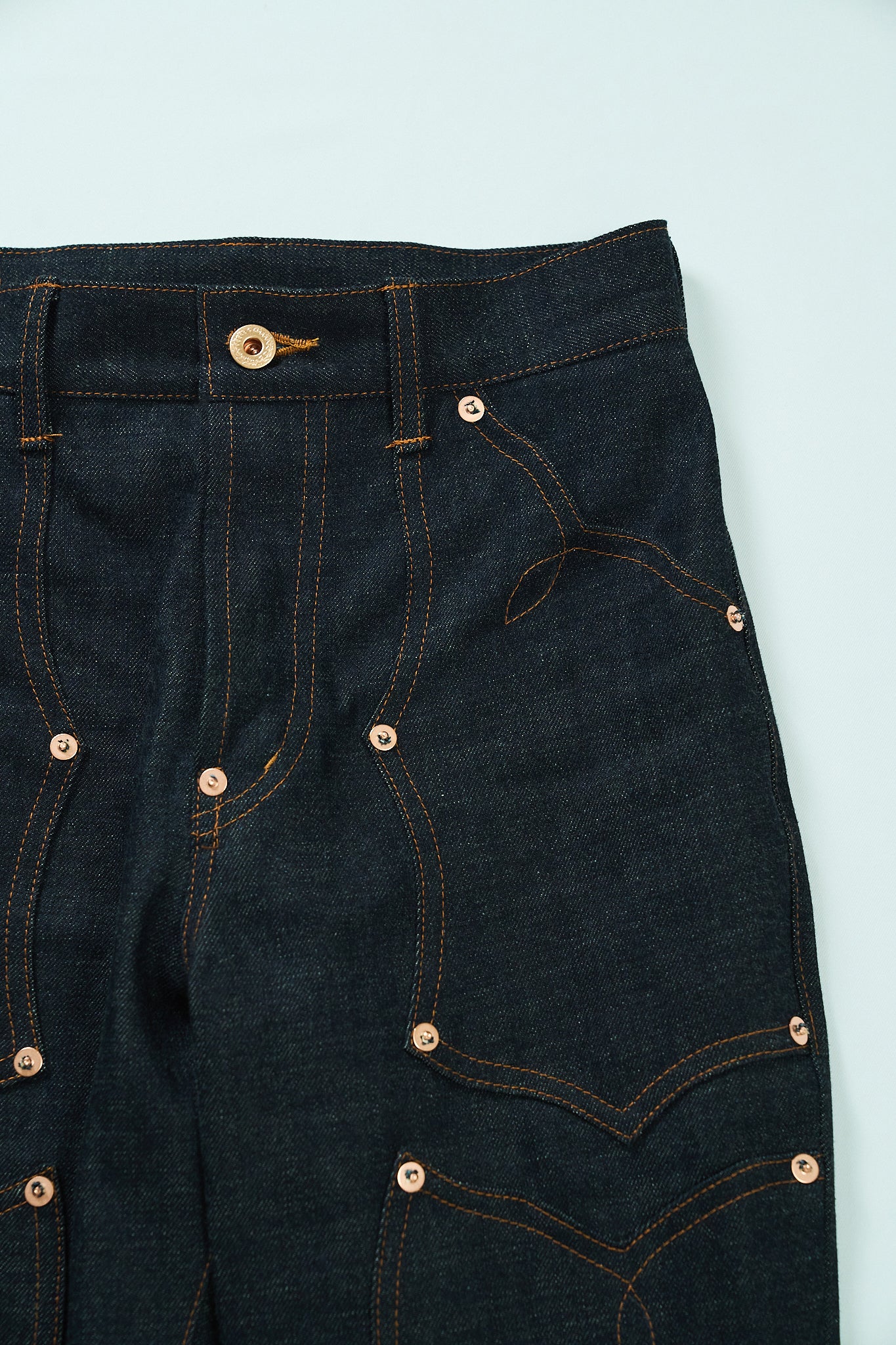 SWEEP Wknee BELL BOTTOM PANTS -Indigo -