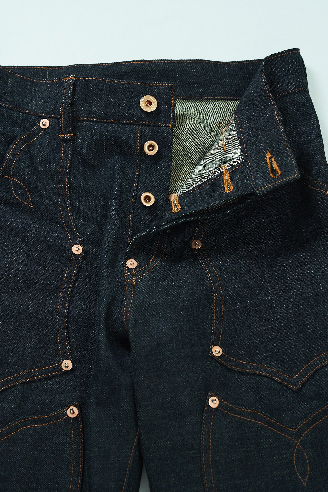 SWEEP Wknee BELL BOTTOM PANTS -Indigo -