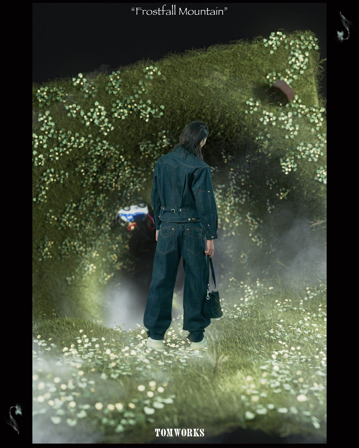 SWEEP Wknee WIDE PANTS -Indigo-