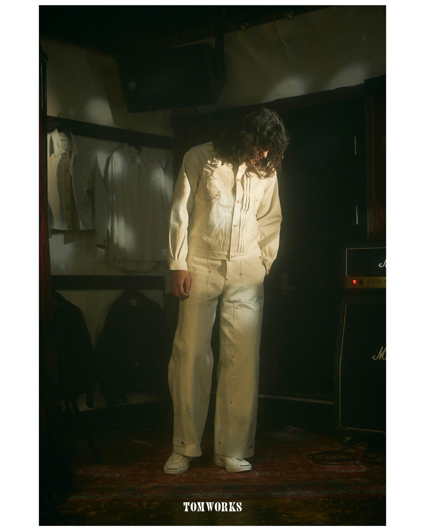 SWEEP Wknee WIDE PANTS -White-