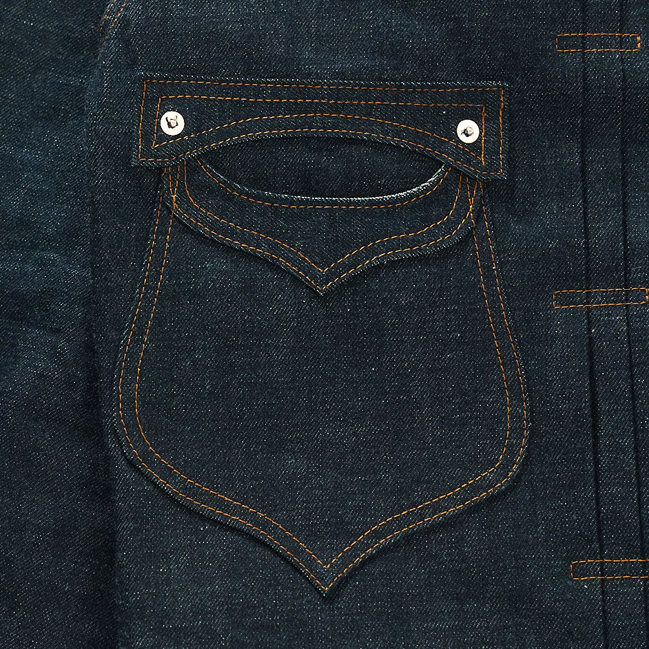 SWEEP THREE TACK JACKET-Indigo-