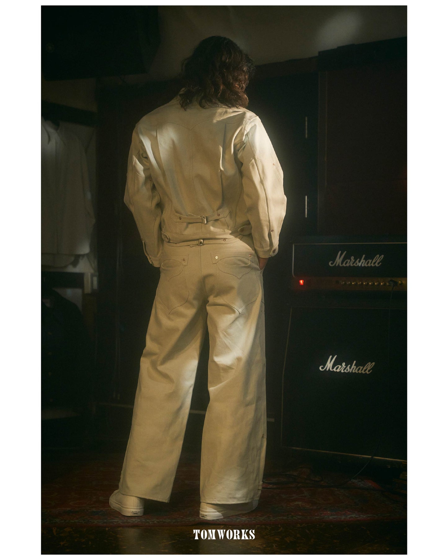 SWEEP Wknee WIDE PANTS -White-