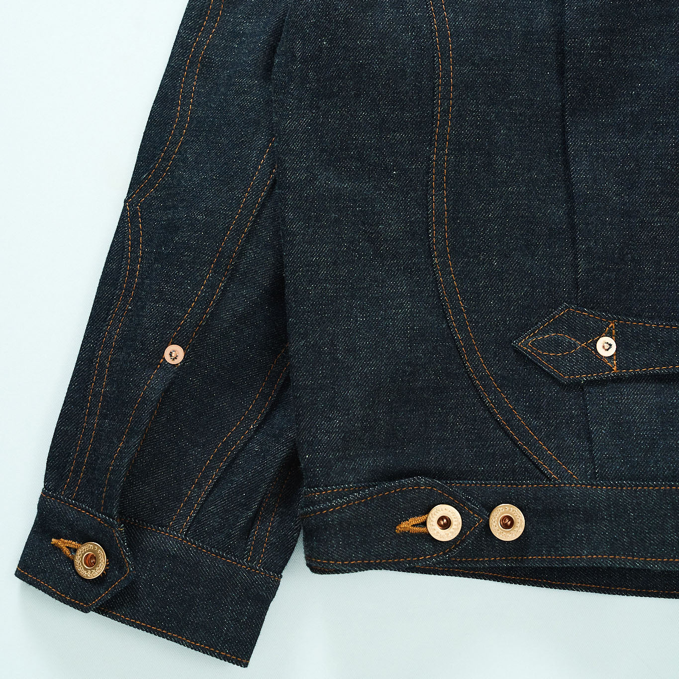 SWEEP THREE TACK JACKET-Indigo-