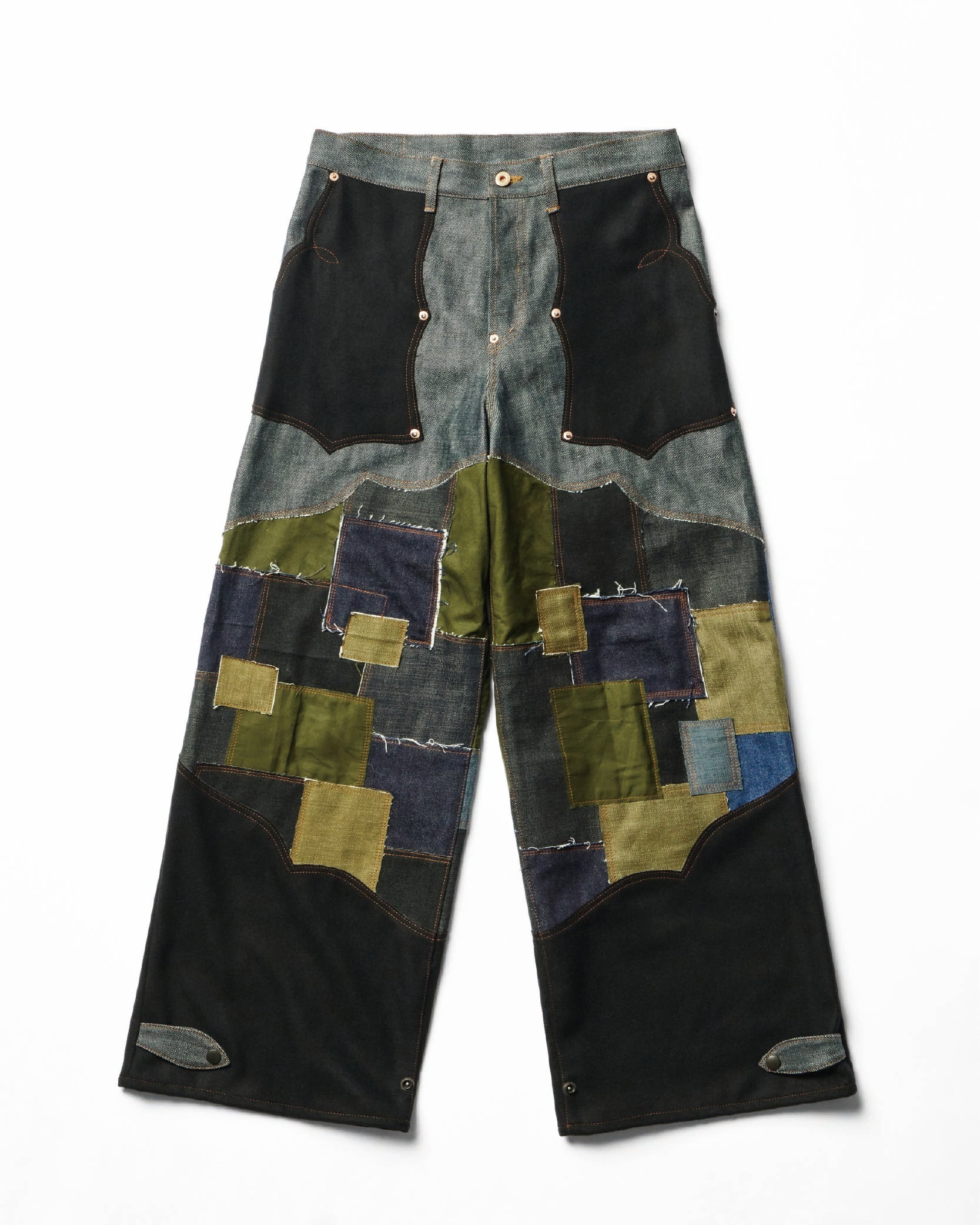PARCO数量限定販売 | PATCHWORK SWEEP Wknee WIDE PANTS – Tomworks
