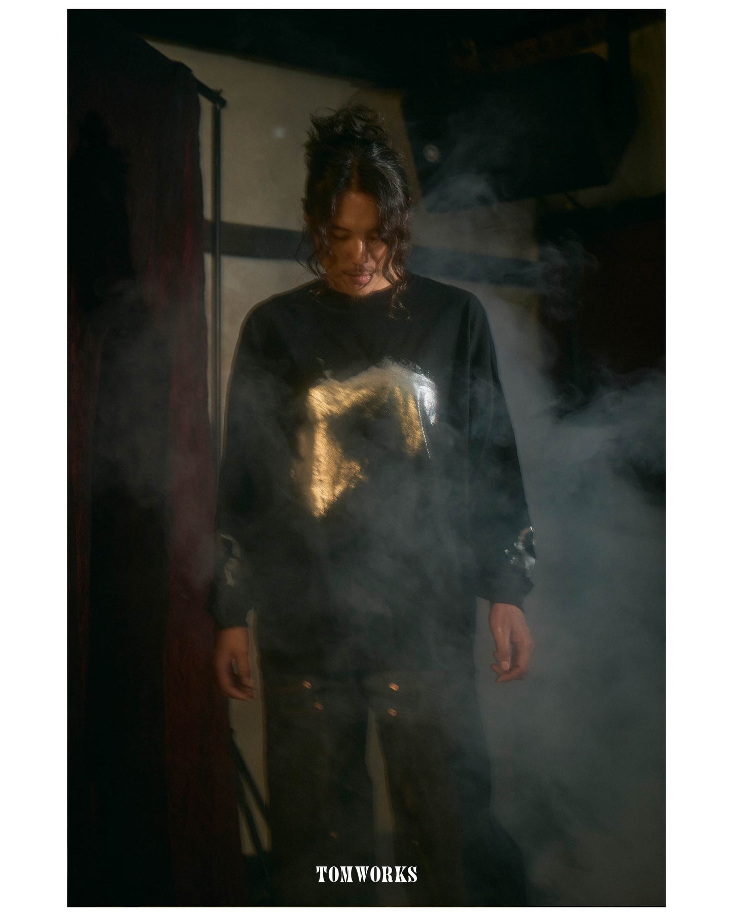 “Frostfall Mountain” Long T-shirt -White-