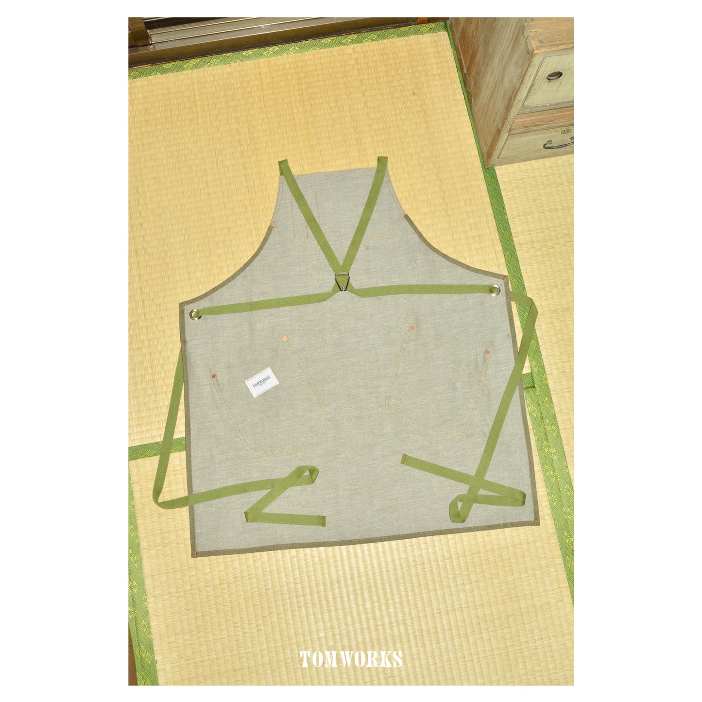 WORK APRON -GREEN-