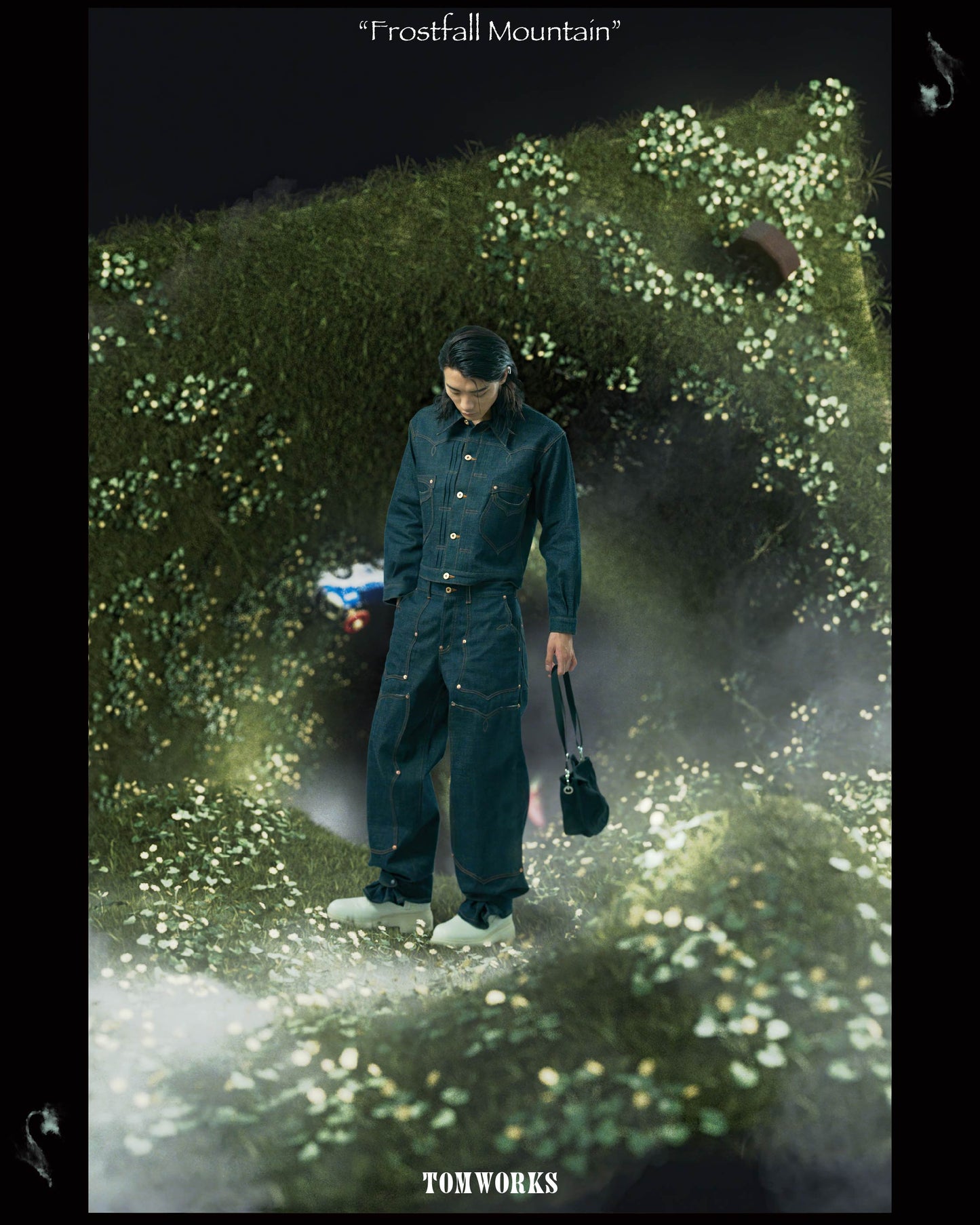 SWEEP Wknee WIDE PANTS -Indigo-
