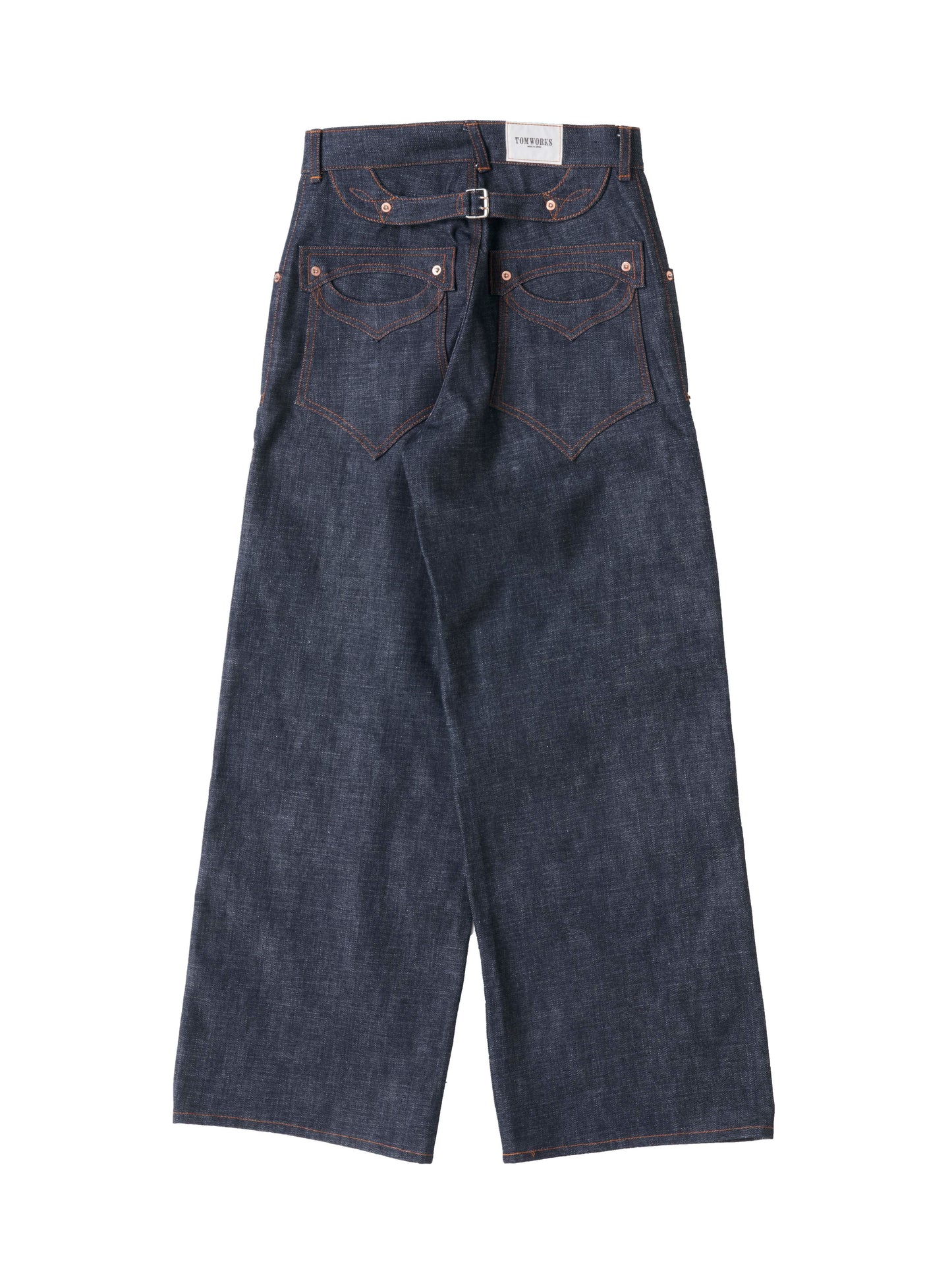 SPIKY Wknee WIDE PANTS -indigo-