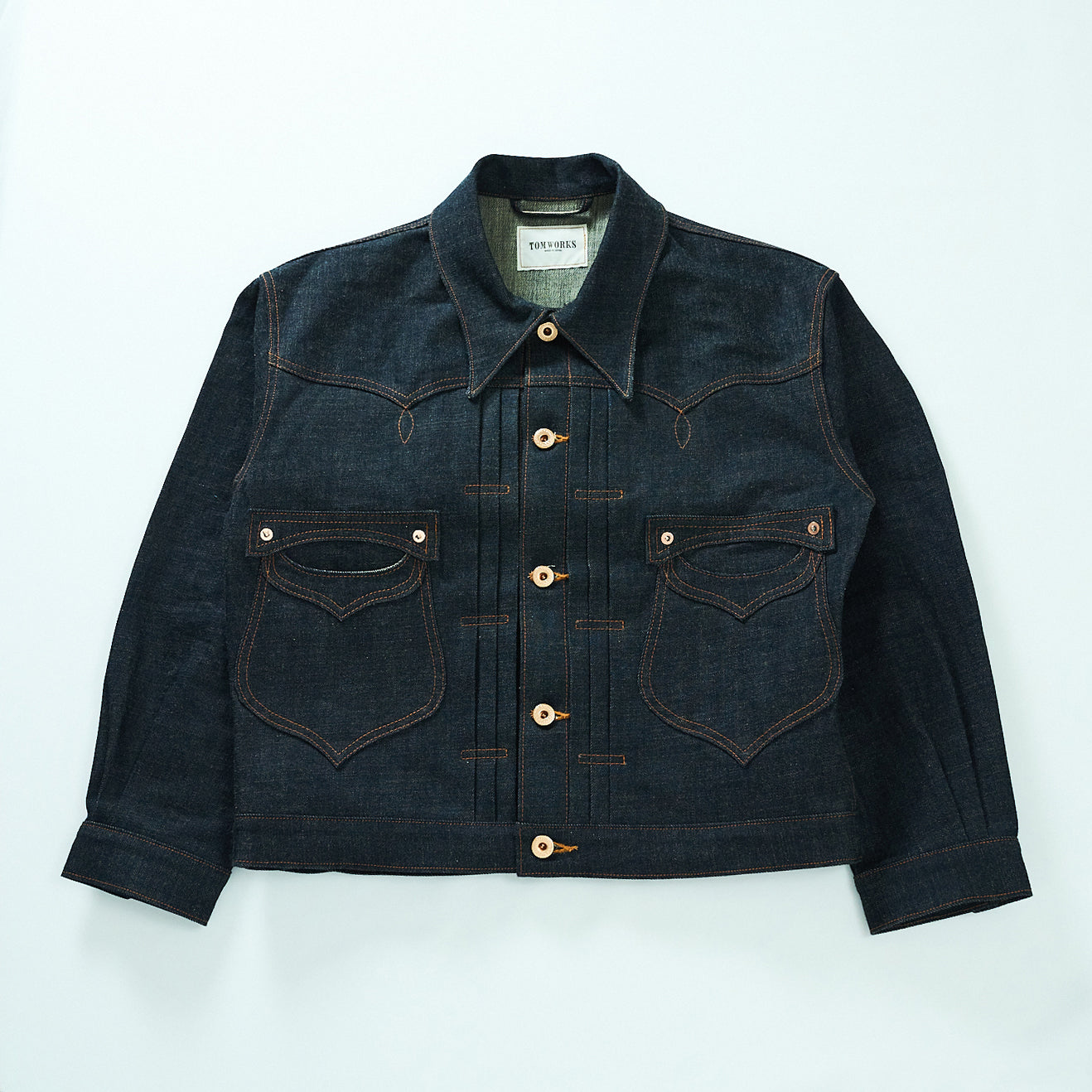 SWEEP THREE TACK JACKET-Indigo- – Tomworks