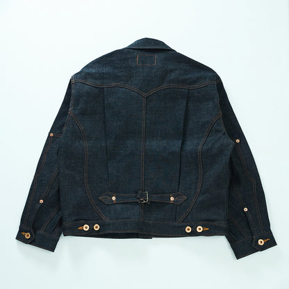 SWEEP THREE TACK JACKET-Indigo-