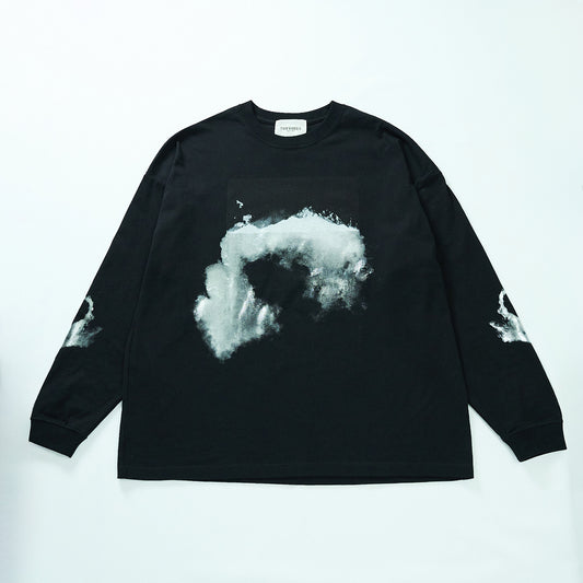 “Frostfall Mountain” Long T-shirt -Black-