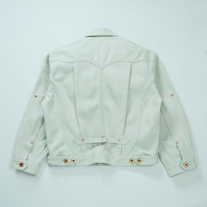 SWEEP THREE TACK JACKET-White-