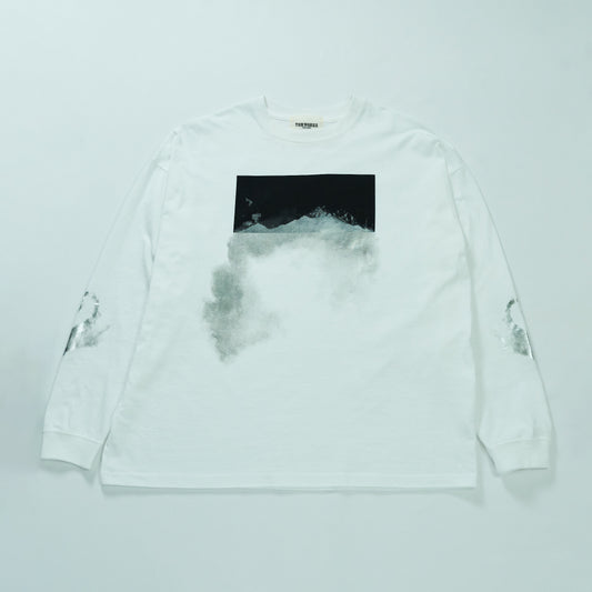 “Frostfall Mountain” Long T-shirt -White-