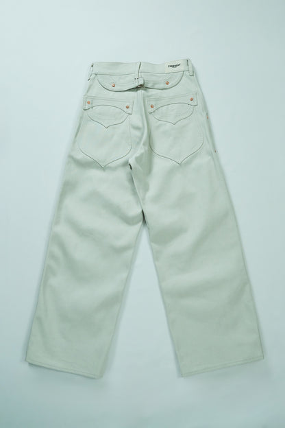 SWEEP Wknee WIDE PANTS -White-