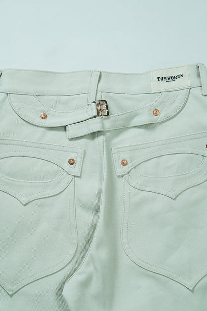 SWEEP Wknee WIDE PANTS -White-
