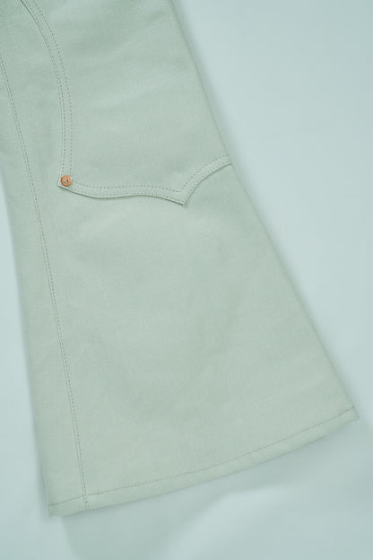 SWEEP Wknee BELL BOTTOM PANTS -White -