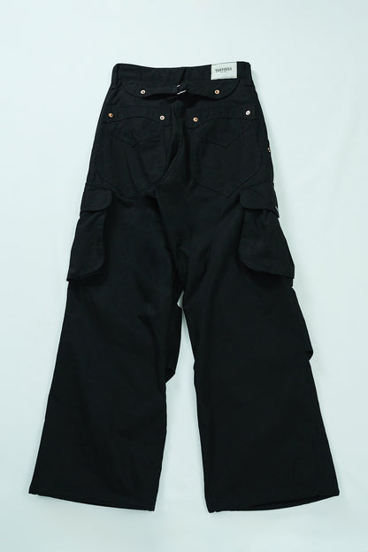 BULB POCKET CARGO PANTS -Black -