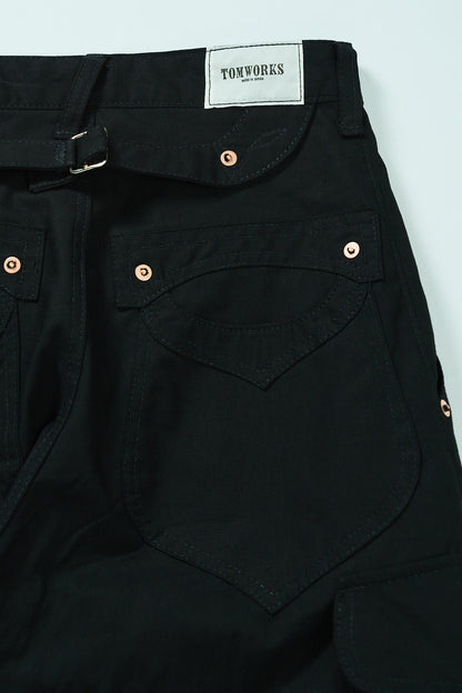 BULB POCKET CARGO PANTS -Black -