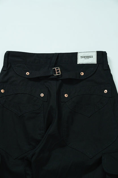 BULB POCKET CARGO PANTS -Black -