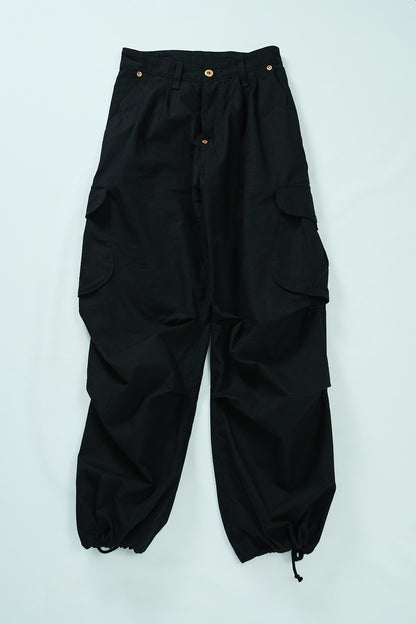 BULB POCKET CARGO PANTS -Black -