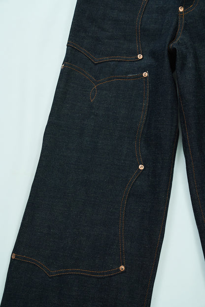 SWEEP Wknee WIDE PANTS -Indigo-