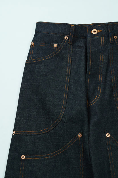 Wknee WORK PANTS 25 -Indigo-