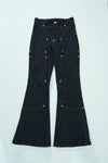 SWEEP Wknee BELL BOTTOM PANTS -Indigo -
