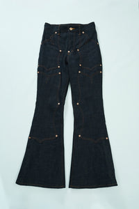 SWEEP Wknee BELL BOTTOM PANTS -Indigo -