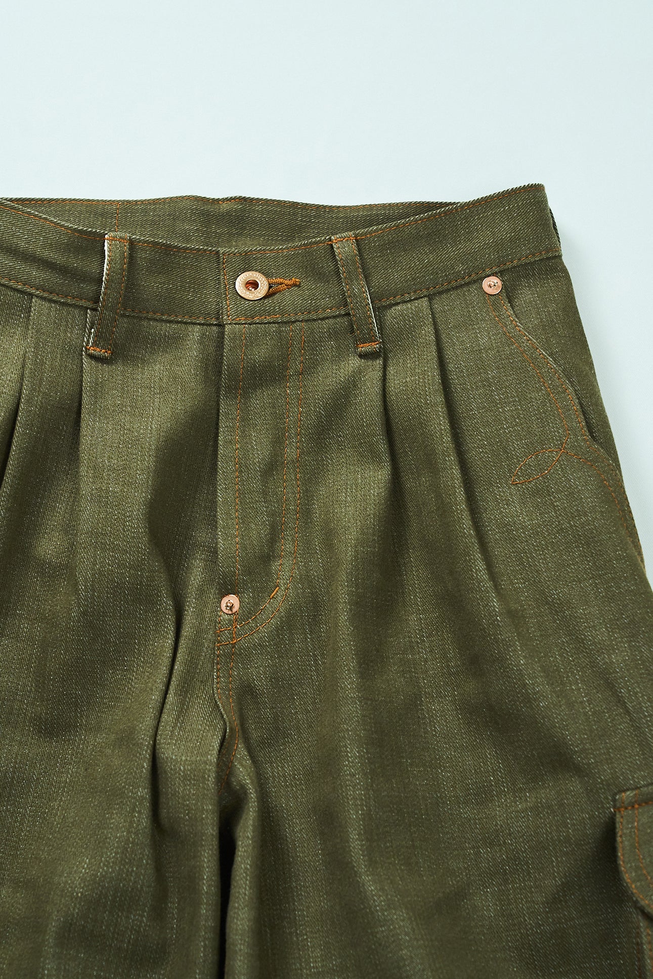 BULB POCKET CARGO PANTS -Green -