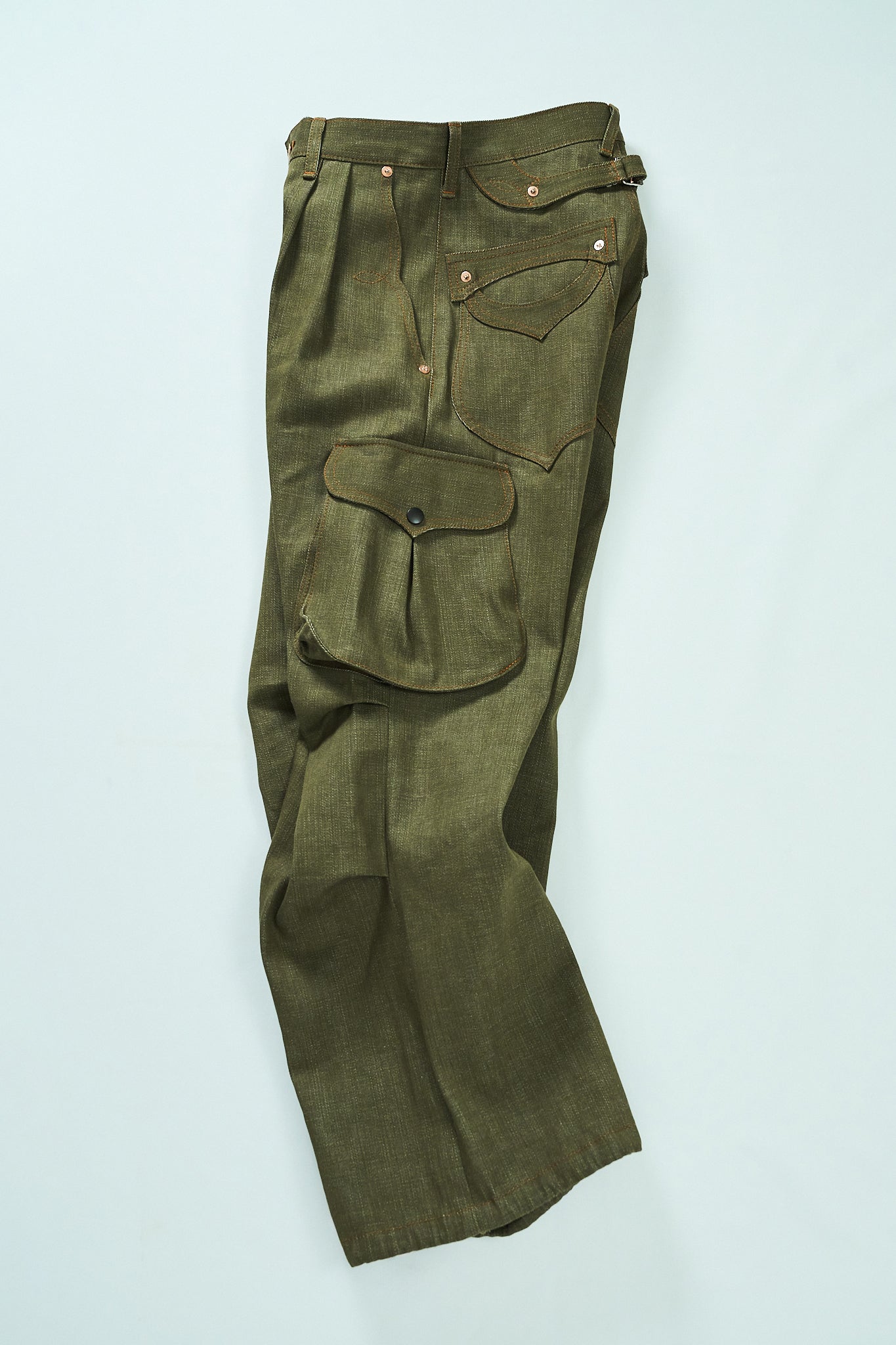BULB POCKET CARGO PANTS -Green -