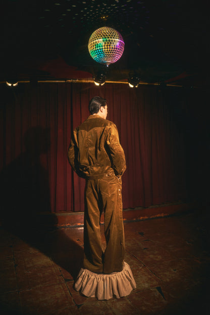 SWEEP Wknee WIDE PANTS CORDUROY -Brown-