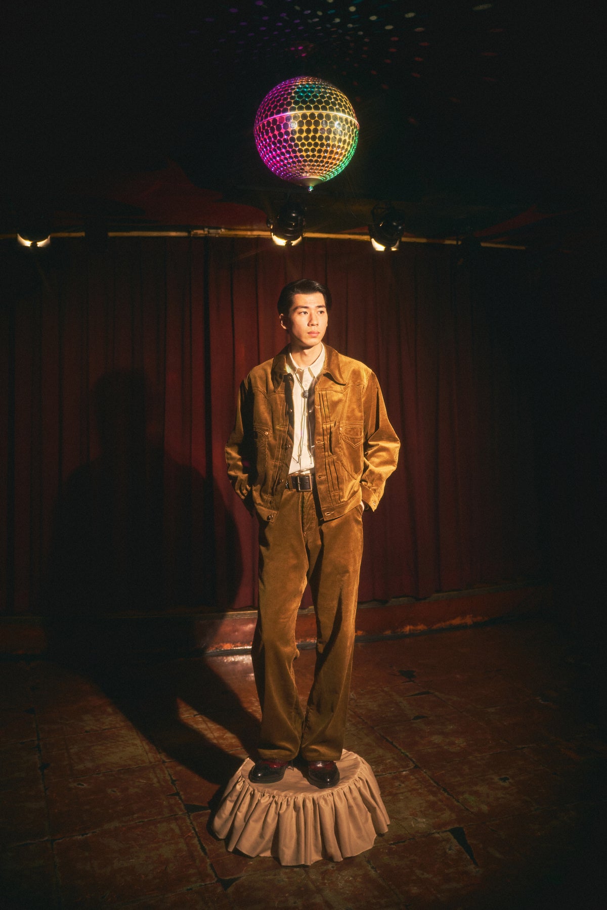 SWEEP THREE TACK JACKET CORDUROY -Brown-