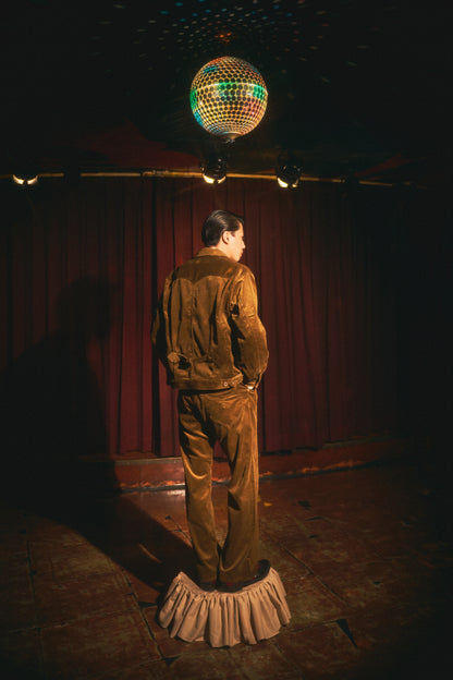 SWEEP THREE TACK JACKET CORDUROY -Brown-