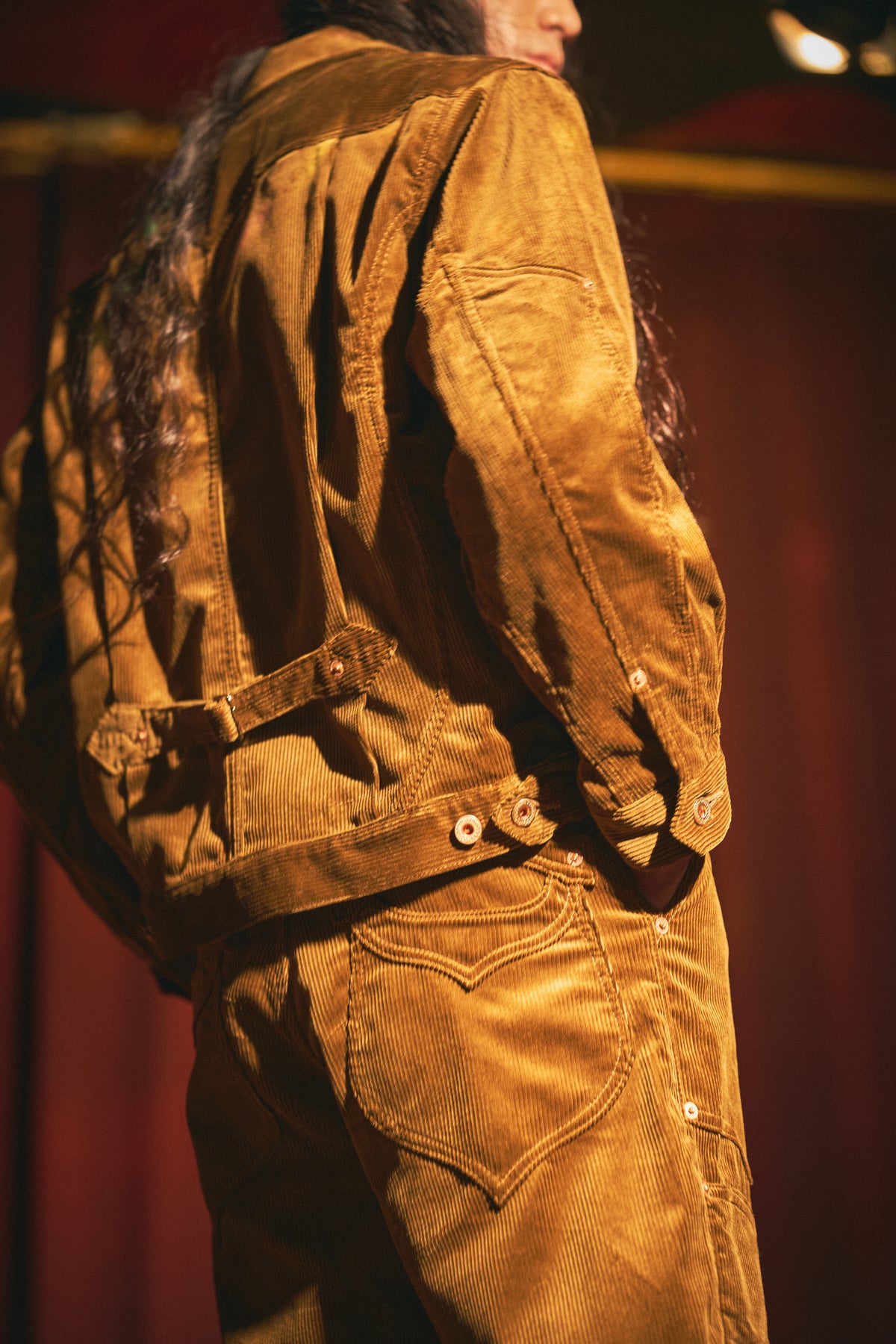SWEEP THREE TACK JACKET CORDUROY -Brown-