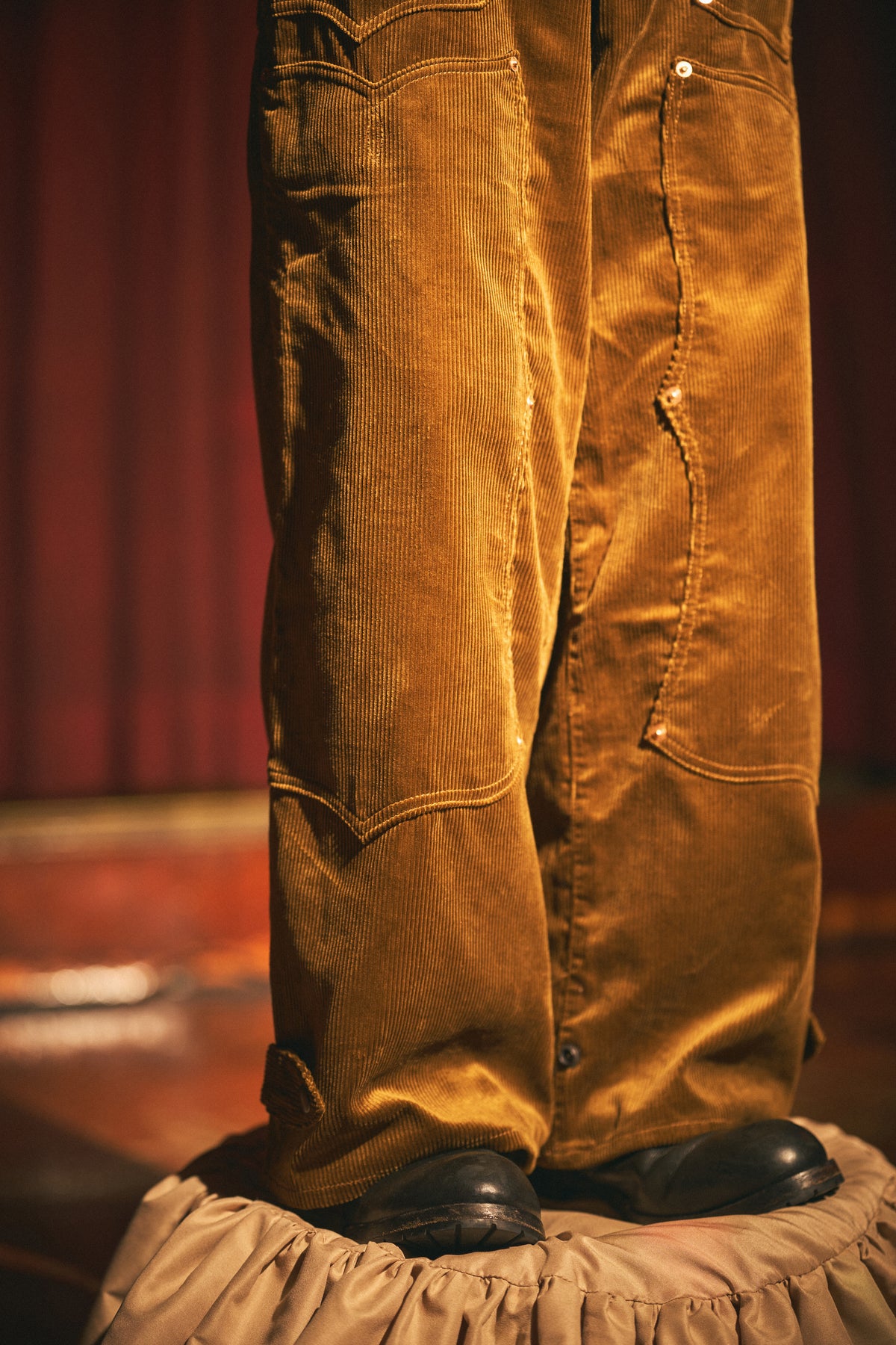 SWEEP Wknee WIDE PANTS CORDUROY -Brown-