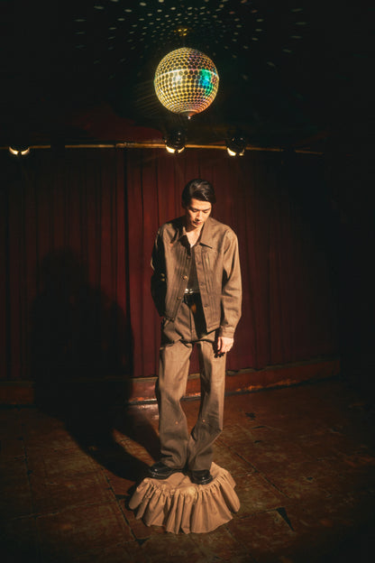 Wknee WORK PANTS 26 -Brown-