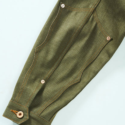 SWEEP THREE TACK JACKET-Green-