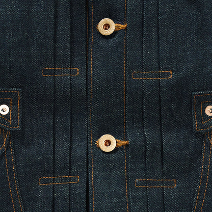 SWEEP THREE TACK JACKET-Indigo-