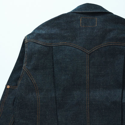 SWEEP THREE TACK JACKET-Indigo-