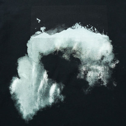 “Frostfall Mountain” Long T-shirt -Black-