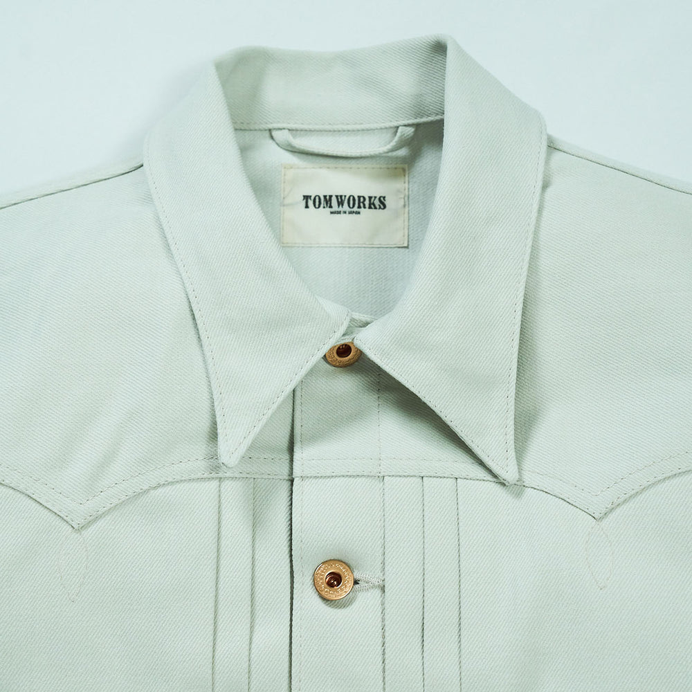SWEEP THREE TACK JACKET-White- – Tomworks