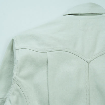 SWEEP THREE TACK JACKET-White-