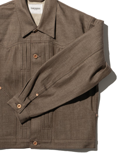 THREE TACK JACKET 26 -Brown-