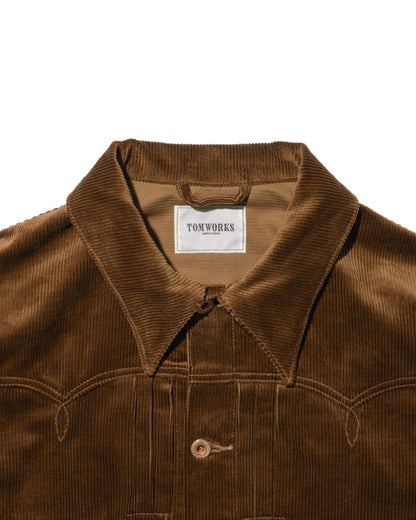 SWEEP THREE TACK JACKET CORDUROY -Brown-