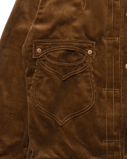 SWEEP THREE TACK JACKET CORDUROY -Brown-