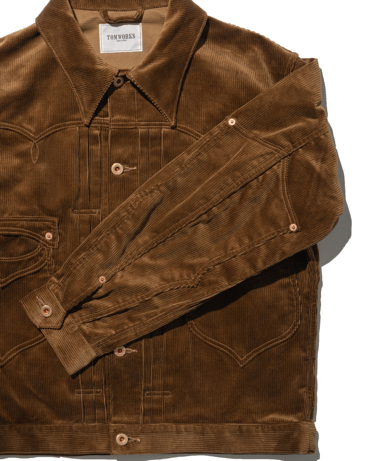 SWEEP THREE TACK JACKET CORDUROY -Brown-
