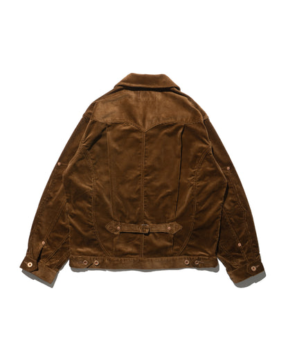 SWEEP THREE TACK JACKET CORDUROY -Brown-