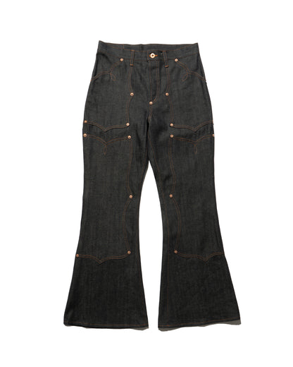 SWEEP Wknee BELL BOTTOM PANTS 26 -Indigo -